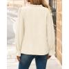 imageBTFBM Boho Tops for Women Fall 2025 Casual V Neck Ruffle Long Sleeve Shirts Floral Embroidered Blouses Vacation OutfitsBeige