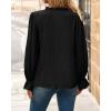 imageBTFBM Boho Tops for Women Fall 2025 Casual V Neck Ruffle Long Sleeve Shirts Floral Embroidered Blouses Vacation OutfitsBlack