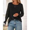 imageBTFBM Womens Long Sleeve Shirts Dressy Lace Fall Tops 2025 Trendy Business Casual TShirts Cute Work Outfits BlousesBlack