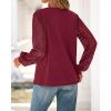 imageBTFBM Womens Long Sleeve Shirts Dressy Lace Fall Tops 2025 Trendy Business Casual TShirts Cute Work Outfits BlousesBurgundy