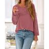 imageBTFBM Womens Long Sleeve Shirts Dressy Lace Fall Tops 2025 Trendy Business Casual TShirts Cute Work Outfits BlousesDusty Pink