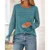 imageBTFBM Womens Long Sleeve Shirts Dressy Lace Fall Tops 2025 Trendy Business Casual TShirts Cute Work Outfits BlousesLake Blue