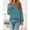 imageBTFBM Womens Long Sleeve Shirts Dressy Lace Fall Tops 2025 Trendy Business Casual TShirts Cute Work Outfits BlousesLake Blue