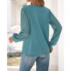 imageBTFBM Womens Long Sleeve Shirts Dressy Lace Fall Tops 2025 Trendy Business Casual TShirts Cute Work Outfits BlousesLake Blue