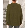 imageBTFBM Womens Oversized Sweater Crewneck 2025 Fall Winter Long Sleeve Fuzzy Warn Knit Pullover Sweaters Trendy OutfitsArmy Green