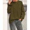 imageBTFBM Womens Oversized Sweater Crewneck 2025 Fall Winter Long Sleeve Fuzzy Warn Knit Pullover Sweaters Trendy OutfitsArmy Green