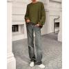 imageBTFBM Womens Oversized Sweater Crewneck 2025 Fall Winter Long Sleeve Fuzzy Warn Knit Pullover Sweaters Trendy OutfitsArmy Green