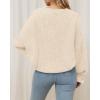 imageBTFBM Womens Oversized Sweater Crewneck 2025 Fall Winter Long Sleeve Fuzzy Warn Knit Pullover Sweaters Trendy OutfitsBeige