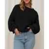 imageBTFBM Womens Oversized Sweater Crewneck 2025 Fall Winter Long Sleeve Fuzzy Warn Knit Pullover Sweaters Trendy OutfitsBlack