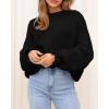 imageBTFBM Womens Oversized Sweater Crewneck 2025 Fall Winter Long Sleeve Fuzzy Warn Knit Pullover Sweaters Trendy OutfitsBlack