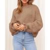 imageBTFBM Womens Oversized Sweater Crewneck 2025 Fall Winter Long Sleeve Fuzzy Warn Knit Pullover Sweaters Trendy OutfitsCamel