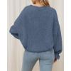 imageBTFBM Womens Oversized Sweater Crewneck 2025 Fall Winter Long Sleeve Fuzzy Warn Knit Pullover Sweaters Trendy OutfitsGrey Blue