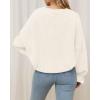 imageBTFBM Womens Oversized Sweater Crewneck 2025 Fall Winter Long Sleeve Fuzzy Warn Knit Pullover Sweaters Trendy OutfitsWhite