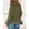 imageBTFBM Womens Tops Lace Long Sleeve Shirts Boho Cute Business Dressy Casual Blouses Fall Outfits 2025 Fashion ClothingArmy Green
