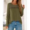 imageBTFBM Womens Tops Lace Long Sleeve Shirts Boho Cute Business Dressy Casual Blouses Fall Outfits 2025 Fashion ClothingArmy Green