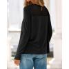 imageBTFBM Womens Tops Lace Long Sleeve Shirts Boho Cute Business Dressy Casual Blouses Fall Outfits 2025 Fashion ClothingBlack