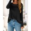 imageBTFBM Womens Tops Lace Long Sleeve Shirts Boho Cute Business Dressy Casual Blouses Fall Outfits 2025 Fashion ClothingBlack