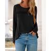 imageBTFBM Womens Tops Lace Long Sleeve Shirts Boho Cute Business Dressy Casual Blouses Fall Outfits 2025 Fashion ClothingBlack