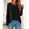 imageBTFBM Womens Tops Lace Long Sleeve Shirts Boho Cute Business Dressy Casual Blouses Fall Outfits 2025 Fashion ClothingBlack