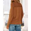 imageBTFBM Womens Tops Lace Long Sleeve Shirts Boho Cute Business Dressy Casual Blouses Fall Outfits 2025 Fashion ClothingOrange Brown