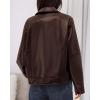 imageBTFBM Leather Jacket Women Fall Clothes 2025 Long Sleeve Button Down Winter Coats Oversized Motorcycle OutwearDark Coffee