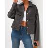 imageBTFBM Leather Jacket Women Fall Clothes 2025 Long Sleeve Button Down Winter Coats Oversized Motorcycle OutwearGrey