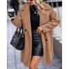 imageBTFBM Women 2025 Winter Faux Fur Coats Lapel Long Sleeve Fuzzy Fleece Outerwear Button Down Sherpa Jackets Fall OutfitsLight Camel