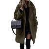 imageBTFBM Women 2025 Winter Faux Fur Coats Lapel Long Sleeve Fuzzy Fleece Outerwear Button Down Sherpa Jackets Fall OutfitsArmy Green