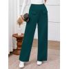 imageBTFBM Womens Pants 2025 Fall Elastic High Waisted Trousers Stretchy Comfy Lounge Palazzo Pant Wide Leg SweatpantsDark Blue