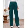 imageBTFBM Womens Pants 2025 Fall Elastic High Waisted Trousers Stretchy Comfy Lounge Palazzo Pant Wide Leg SweatpantsDark Blue