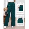 imageBTFBM Womens Pants 2025 Fall Elastic High Waisted Trousers Stretchy Comfy Lounge Palazzo Pant Wide Leg SweatpantsDark Blue