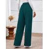 imageBTFBM Womens Pants 2025 Fall Elastic High Waisted Trousers Stretchy Comfy Lounge Palazzo Pant Wide Leg SweatpantsDark Blue