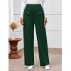 imageBTFBM Womens Pants 2025 Fall Elastic High Waisted Trousers Stretchy Comfy Lounge Palazzo Pant Wide Leg SweatpantsDark Green