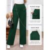 imageBTFBM Womens Pants 2025 Fall Elastic High Waisted Trousers Stretchy Comfy Lounge Palazzo Pant Wide Leg SweatpantsDark Green
