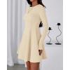imageBTFBM Fall Dresses for Women 2025 Elegant Classy Flowy A Line Long Sleeve Business Homecoming Cocktail Sweater DressApricot