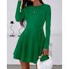 imageBTFBM Fall Dresses for Women 2025 Elegant Classy Flowy A Line Long Sleeve Business Homecoming Cocktail Sweater DressGreen