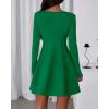 imageBTFBM Fall Dresses for Women 2025 Elegant Classy Flowy A Line Long Sleeve Business Homecoming Cocktail Sweater DressGreen