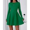 imageBTFBM Fall Dresses for Women 2025 Elegant Classy Flowy A Line Long Sleeve Business Homecoming Cocktail Sweater DressGreen