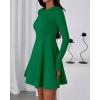 imageBTFBM Fall Dresses for Women 2025 Elegant Classy Flowy A Line Long Sleeve Business Homecoming Cocktail Sweater DressGreen