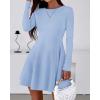 imageBTFBM Fall Dresses for Women 2025 Elegant Classy Flowy A Line Long Sleeve Business Homecoming Cocktail Sweater DressLight Blue