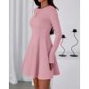 imageBTFBM Fall Dresses for Women 2025 Elegant Classy Flowy A Line Long Sleeve Business Homecoming Cocktail Sweater DressPink