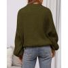 imageBTFBM Sweaters for Women Fall 2025 Crew Neck Lantern Long Sleeve Oversized Sweater Casual Knit Winter Pullover TopsArmy Green