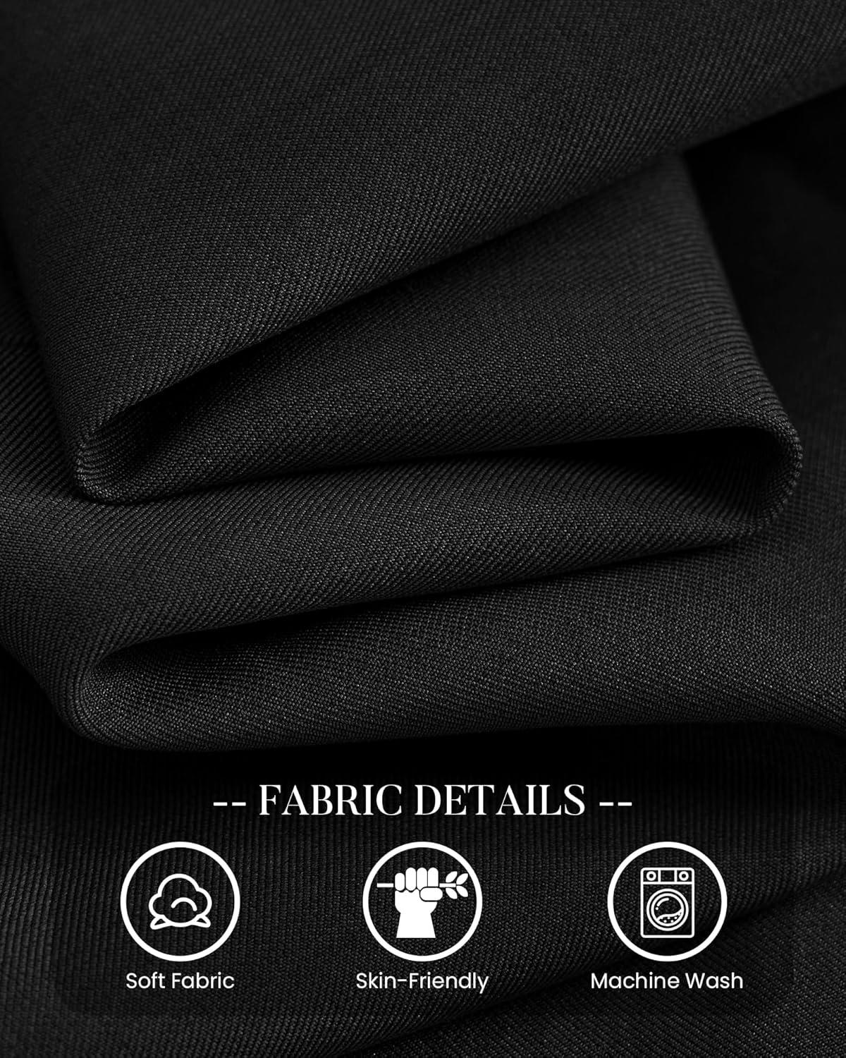 imageBTFBM Blazers for Women Business Casual 2025 Fall Clothes Lapel Open Front Long Sleeve Work Office Suit Jackets BlazerBlack