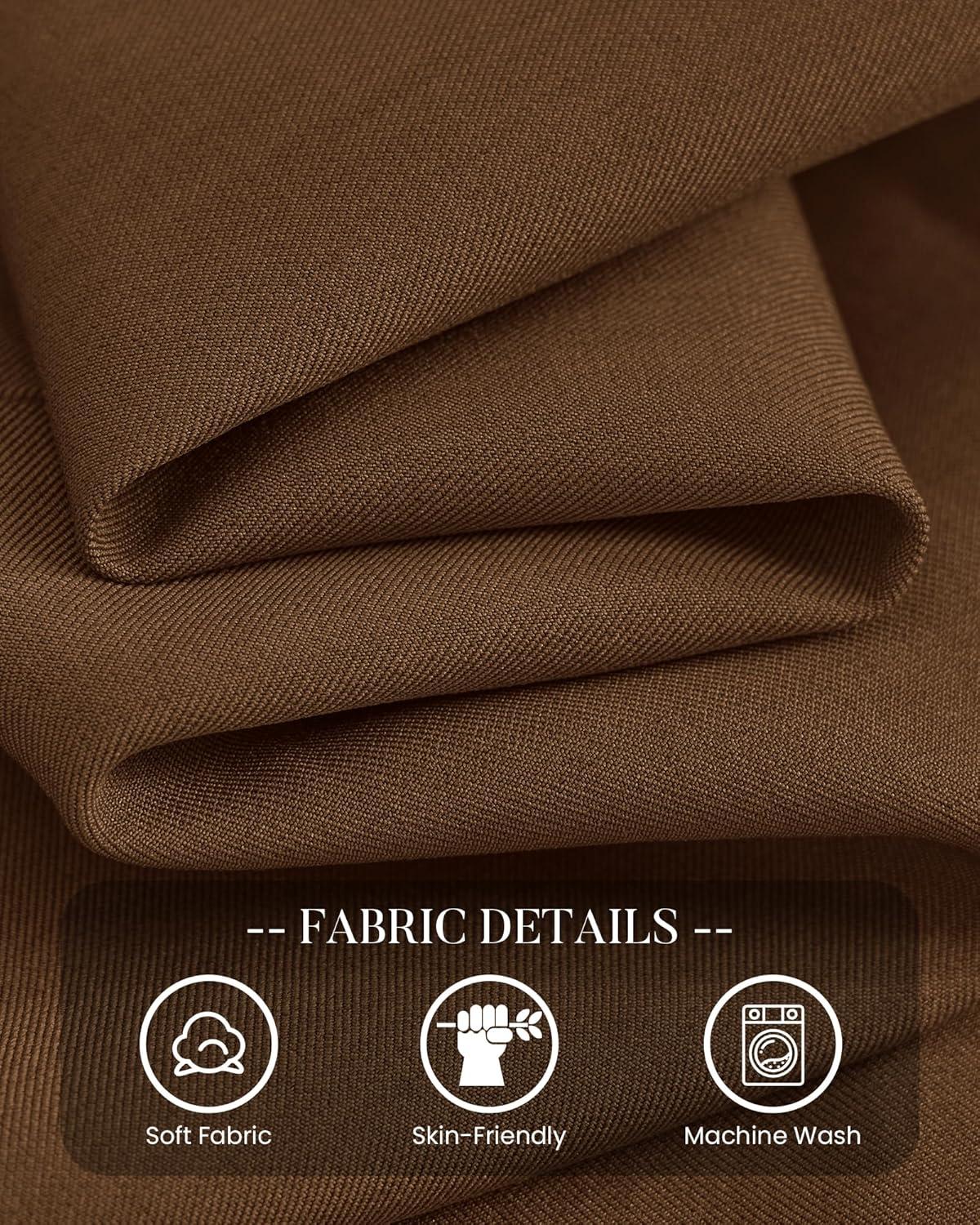 imageBTFBM Blazers for Women Business Casual 2025 Fall Clothes Lapel Open Front Long Sleeve Work Office Suit Jackets BlazerLight Brown