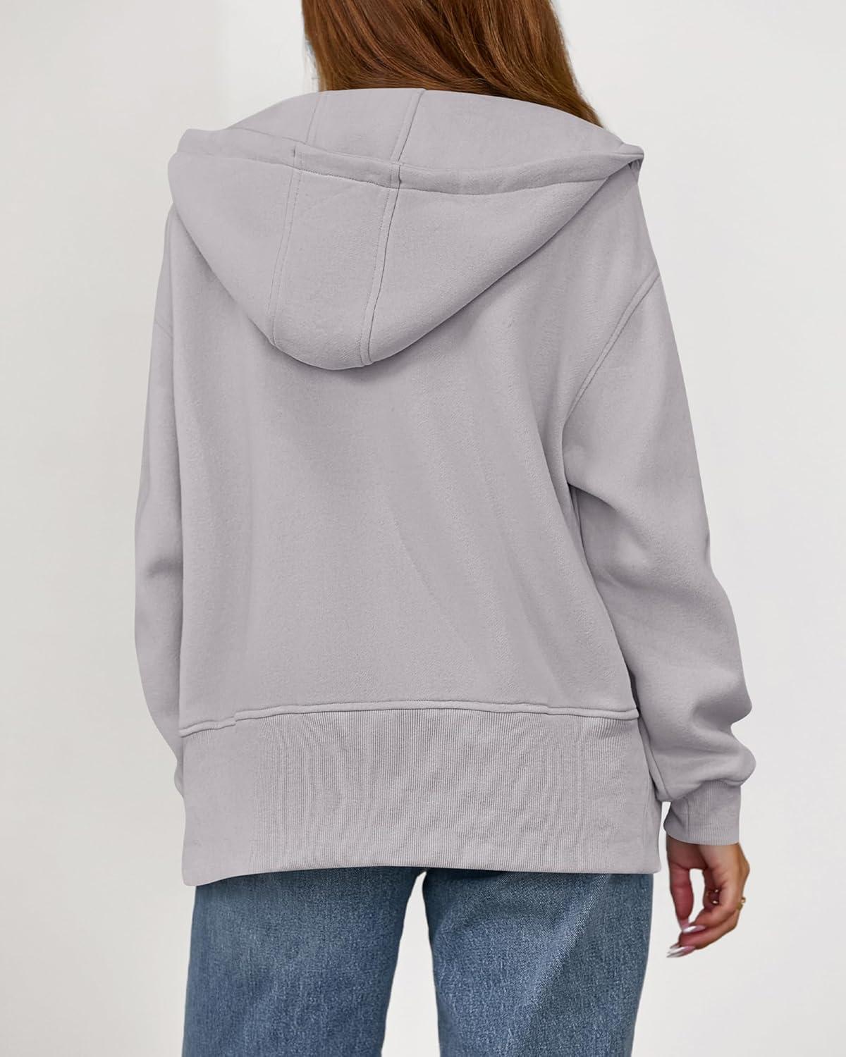 imageBTFBM Hoodies for Women Zip Up jacket Drawstring Fall Fashion 2025 Trendy Long Sleeve Sweatshirt Winter Clothing OutfitsGrey