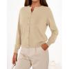 imageBTFBM Cardigan Sweaters for Women Cashmere Sweater Lightweight Button Down Casual Knit Shrugs Tops Early Fall FashionApricot