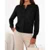imageBTFBM Cardigan Sweaters for Women Cashmere Sweater Lightweight Button Down Casual Knit Shrugs Tops Early Fall FashionBlack