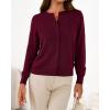 imageBTFBM Cardigan Sweaters for Women Cashmere Sweater Lightweight Button Down Casual Knit Shrugs Tops Early Fall FashionBurgundy