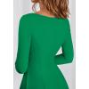 imageBTFBM Fall Dresses for Women 2025 Trendy Boat Neck Long Sleeve A Line Flowy Knit Loose Casual Elegant Party Maxi DressGreen