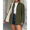 imageBTFBM Faux Suede Jacket Women Fall Fashion 2025 Leather Jackets Long Sleeve Button Down Winter Coats Shackets OuterwearArmy Green